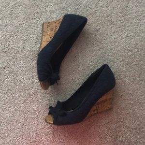 Navy Blue Wedges